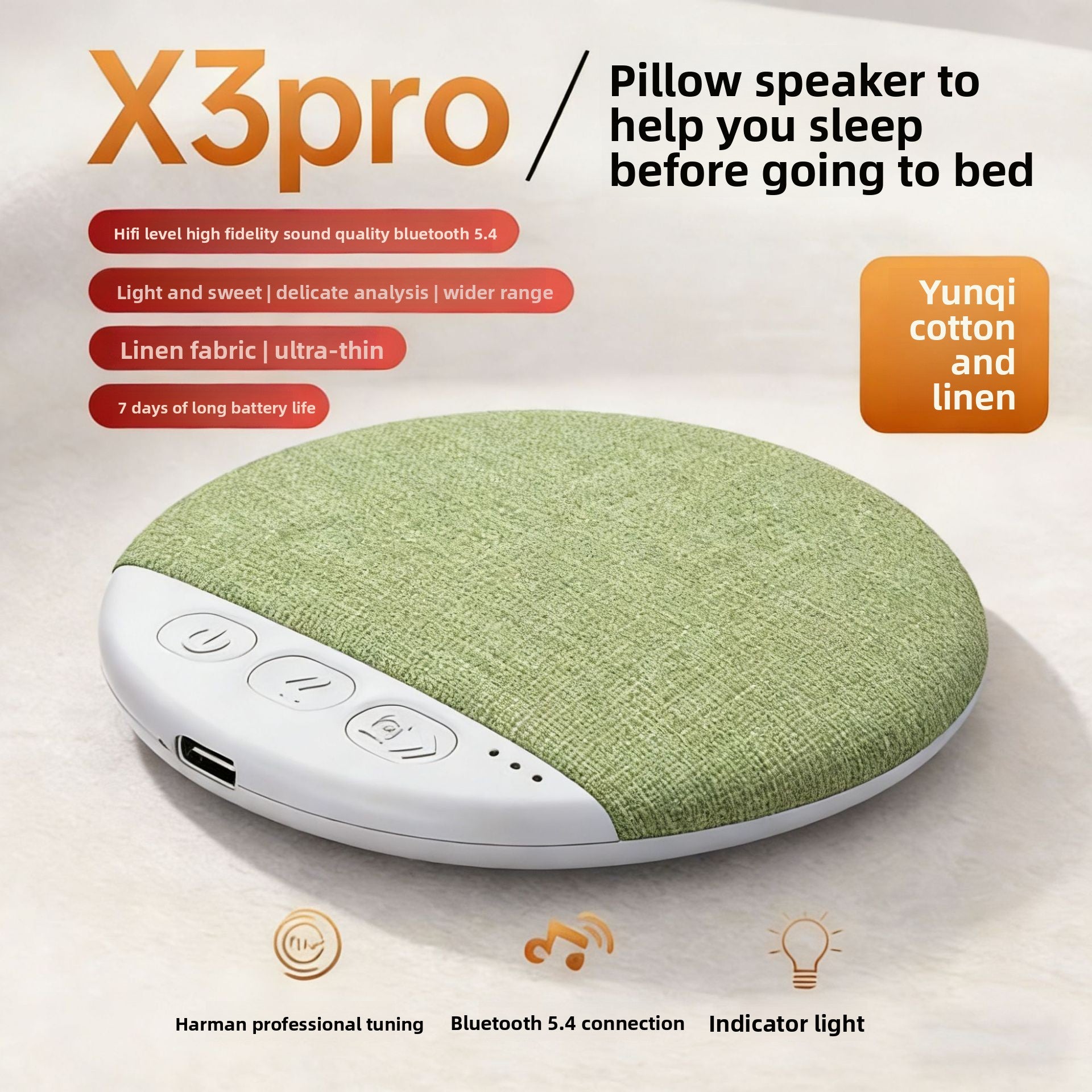Bluetooth Sleep Sound Pillow Speaker